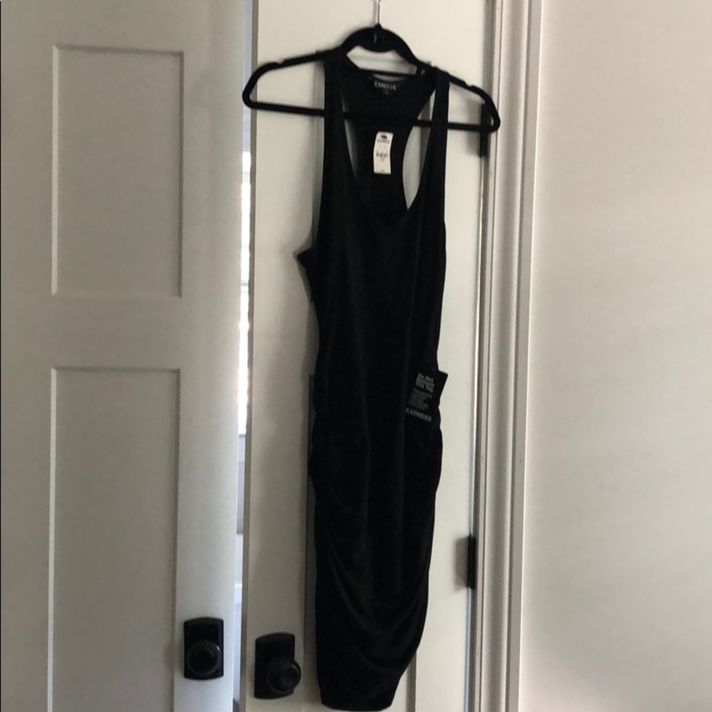 EXPRESS RUCHED RACERBACK TANK DRESS SIZE M